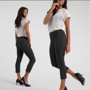 Betabrand Cropped Yoga Dress Pant Classic - Charcoal - Sz Small